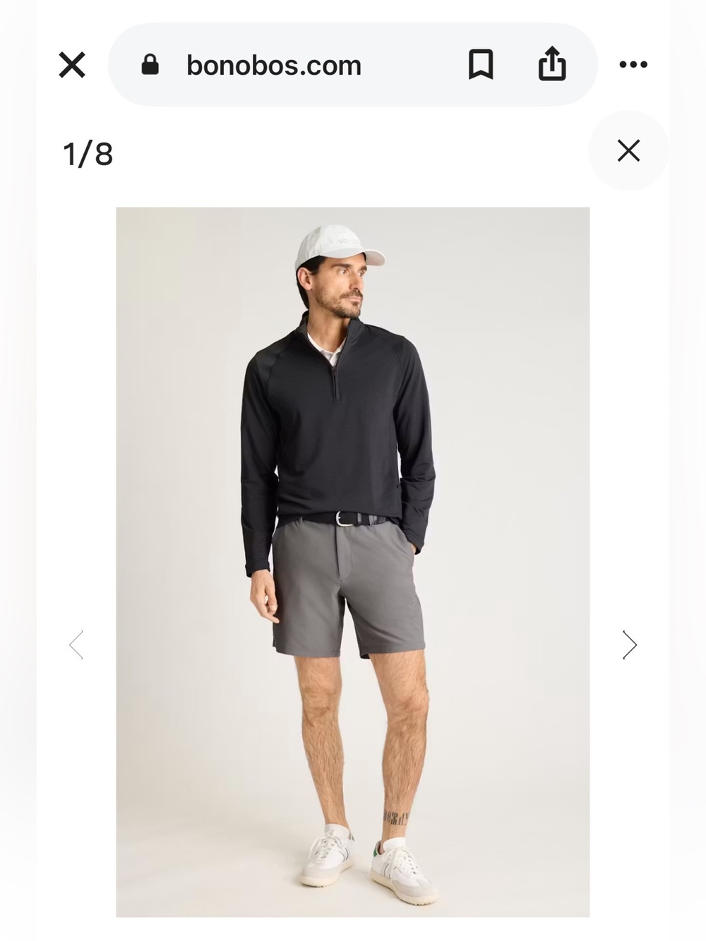 Bonobos Men's Charcoal Gray Flat-Front Shorts